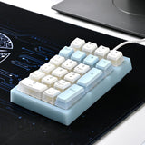 Maxbell Wired Numeric Keypad Waterproof Portable for Office Home Desktop Blue