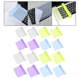 Maxbell 2 Pieces Keyboard Protector Cover Skin Durable Soft Washable Silicone Laptop 12inch-14inch Clear