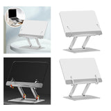 Maxbell Acrylic Laptop Stand Bookshelves 180 Rotating for Tablet Support Desktop Type A
