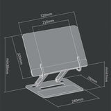 Maxbell Acrylic Laptop Stand Bookshelves 180 Rotating for Tablet Support Desktop Type A