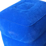 Maxbell Folding Travel Footrest Pillow PVC Flocking Durable Compact for Trains Cars