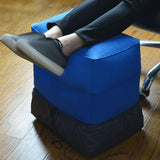 Maxbell Folding Travel Footrest Pillow PVC Flocking Durable Compact for Trains Cars