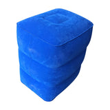 Maxbell Folding Travel Footrest Pillow PVC Flocking Durable Compact for Trains Cars