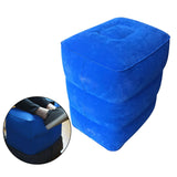 Maxbell Folding Travel Footrest Pillow PVC Flocking Durable Compact for Trains Cars