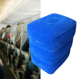 Maxbell Folding Travel Footrest Pillow PVC Flocking Durable Compact for Trains Cars