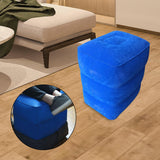 Maxbell Folding Travel Footrest Pillow PVC Flocking Durable Compact for Trains Cars