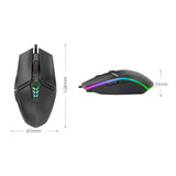 Maxbell USB Wired Mouse Silent Game Precise Positioning Ergonomic for Desktop Office Black