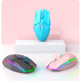Maxbell USB Wired Mouse Silent Game Precise Positioning Ergonomic for Desktop Office Black