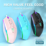 Maxbell USB Wired Mouse Silent Game Precise Positioning Ergonomic for Desktop Office Black