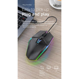 Maxbell USB Wired Mouse Silent Game Precise Positioning Ergonomic for Desktop Office Black