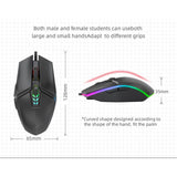 Maxbell USB Wired Mouse Silent Game Precise Positioning Ergonomic for Desktop Office Black