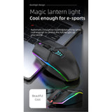 Maxbell USB Wired Mouse Silent Game Precise Positioning Ergonomic for Desktop Office Black