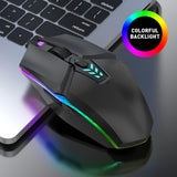 Maxbell USB Wired Mouse Silent Game Precise Positioning Ergonomic for Desktop Office Black