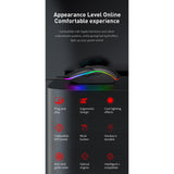 Maxbell USB Wired Mouse Silent Game Precise Positioning Ergonomic for Desktop Office Black