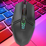 Maxbell USB Wired Mouse Silent Game Precise Positioning Ergonomic for Desktop Office Black