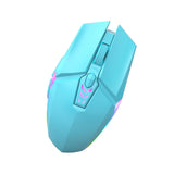 Maxbell USB Wired Mouse Silent Game Precise Positioning Ergonomic for Desktop Office Blue