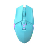 Maxbell USB Wired Mouse Silent Game Precise Positioning Ergonomic for Desktop Office Blue