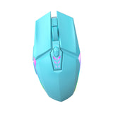 Maxbell USB Wired Mouse Silent Game Precise Positioning Ergonomic for Desktop Office Blue