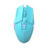 Maxbell USB Wired Mouse Silent Game Precise Positioning Ergonomic for Desktop Office Blue