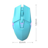 Maxbell USB Wired Mouse Silent Game Precise Positioning Ergonomic for Desktop Office Blue