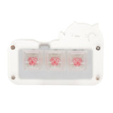 Maxbell Mini 3 Key Game Keypad Macro Programmable RGB LED Backlit Transparent Keycap Red Switch