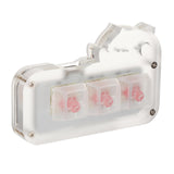 Maxbell Mini 3 Key Game Keypad Macro Programmable RGB LED Backlit Transparent Keycap Red Switch