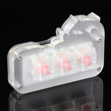 Maxbell Mini 3 Key Game Keypad Macro Programmable RGB LED Backlit Transparent Keycap Red Switch