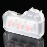 Maxbell Mini 3 Key Game Keypad Macro Programmable RGB LED Backlit Transparent Keycap Red Switch