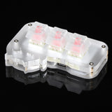 Maxbell Mini 3 Key Game Keypad Macro Programmable RGB LED Backlit Transparent Keycap Red Switch