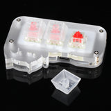 Maxbell Mini 3 Key Game Keypad Macro Programmable RGB LED Backlit Transparent Keycap Red Switch