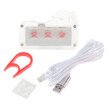 Maxbell Mini 3 Key Game Keypad Macro Programmable RGB LED Backlit Transparent Keycap Red Switch