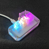 Maxbell Mini 3 Key Game Keypad Macro Programmable RGB LED Backlit Transparent Keycap Red Switch