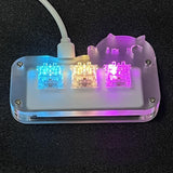 Maxbell Mini 3 Key Game Keypad Macro Programmable RGB LED Backlit Transparent Keycap Red Switch