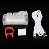 Maxbell Mini 3 Key Game Keypad Macro Programmable RGB LED Backlit Transparent Keycap Red Switch