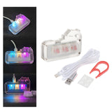 Maxbell Mini 3 Key Game Keypad Macro Programmable RGB LED Backlit Transparent Keycap Red Switch