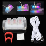 Maxbell Mini 3 Key Game Keypad Macro Programmable RGB LED Backlit Transparent Keycap Red Switch