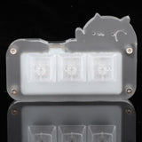 Maxbell Mini 3 Key Game Keypad Macro Programmable RGB LED Backlit Transparent Keycap Crystal Switch