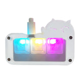 Maxbell Mini 3 Key Game Keypad Macro Programmable RGB LED Backlit Transparent Keycap Crystal Switch