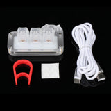 Maxbell Mini 3 Key Game Keypad Macro Programmable RGB LED Backlit Transparent Keycap Crystal Switch