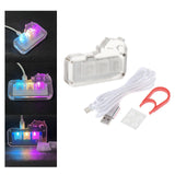 Maxbell Mini 3 Key Game Keypad Macro Programmable RGB LED Backlit Transparent Keycap Crystal Switch