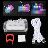 Maxbell Mini 3 Key Game Keypad Macro Programmable RGB LED Backlit Transparent Keycap Crystal Switch
