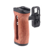 Maxbell Side Wooden Handle Grip 1/4inch 3/8inch Screw Hole Mini for Small Cameras