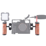 Maxbell Side Wooden Handle Grip 1/4inch 3/8inch Screw Hole Mini for Small Cameras