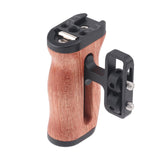 Maxbell Side Wooden Handle Grip 1/4inch 3/8inch Screw Hole Mini for Small Cameras