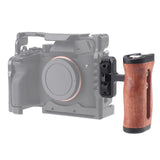 Maxbell Side Wooden Handle Grip 1/4inch 3/8inch Screw Hole Mini for Small Cameras