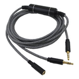 Maxbell 3.5mm Audio Cable Metal Male to Female 2.5M Length for TV speakers