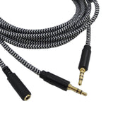 Maxbell 3.5mm Audio Cable Metal Male to Female 2.5M Length for TV speakers
