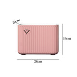 Maxbell Router Storage Case Wire Hiding Cable Management Box Decoration for Bedroom Pink