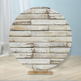 Maxbell Round Backdrop Cover Elastic Circle Backdrop for Photo Props Wedding StyleF