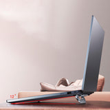 Maxbell Alloy Computer Notebook Riser Desk Ventilated School Bed Laptop Stand Holder Light Gray